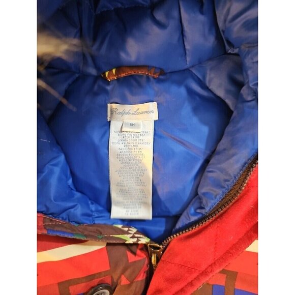 Polo Ralph Lauren Down Puffer Snowsuit Southwest Aztec Faux Fur 9 Mo. - Picture 4 of 10
